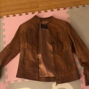 Brown women’s leather jacket size small